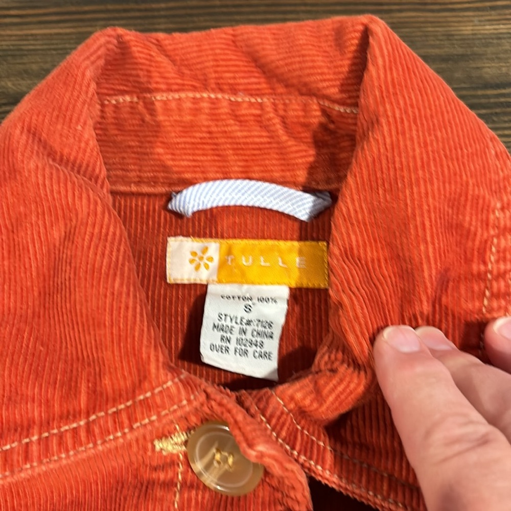Tulle orange corduroy jacket - Picture 2 of 10